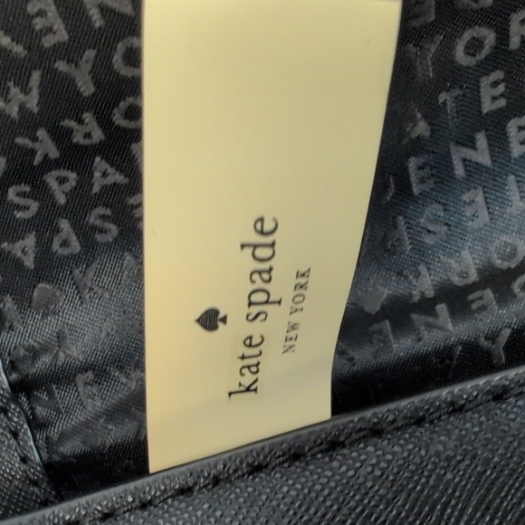 kate spade laurel way carsen saffiano leather crossbody bag black EUC - Picture 9 of 9
